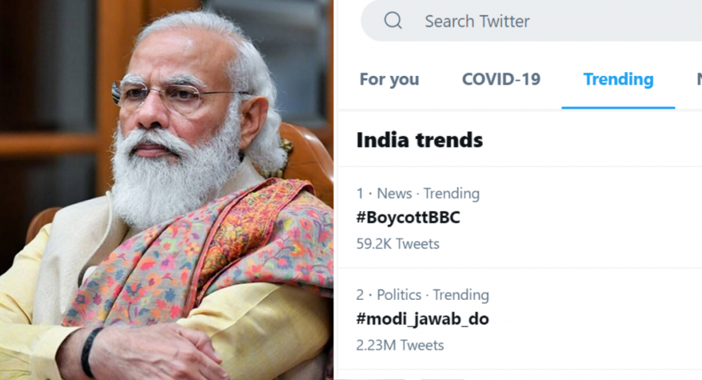 ‘बीबीसी’ च्या कार्यक्रमात नरेंद्र मोदींना शिवीगाळ, ट्विटरवर ‘#BoycottBBC’ ट्रेंड!