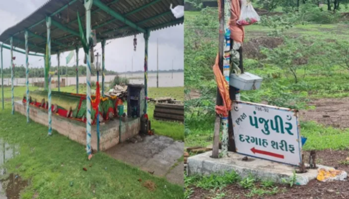 प्रशासनाच्या आदेशानंतरही गुजरातमधील जामनगरच्या रणजितसागर धरणावरील बेकायदा दर्गा ‘जैसे थे’