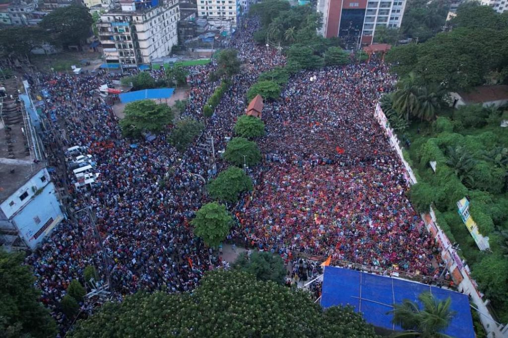 बांगलादेशमध्ये पुन्हा संतप्त हिंदू एकवटला; सनातन जागरण मंचने केल्या ८ मागण्या